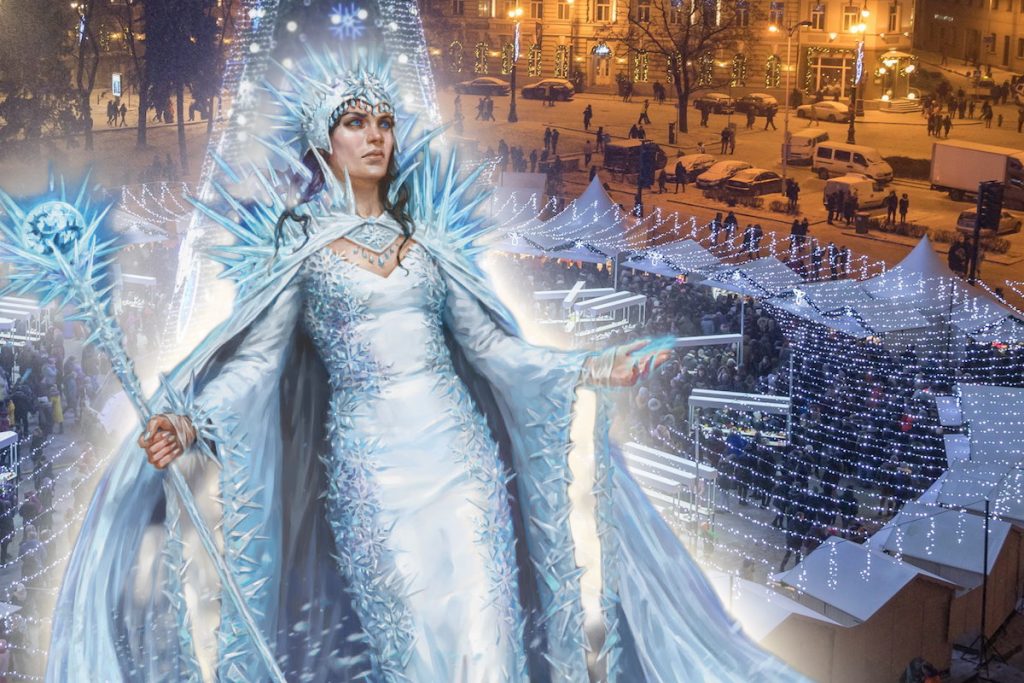 "Descoperă magia Crăciunului la Târgul din Craiova! Vineri, 17 noiembrie, te vei întâlni cu Crăiasa Zăpezii și te vei bucura de două milioane de luminițe strălucitoare!"