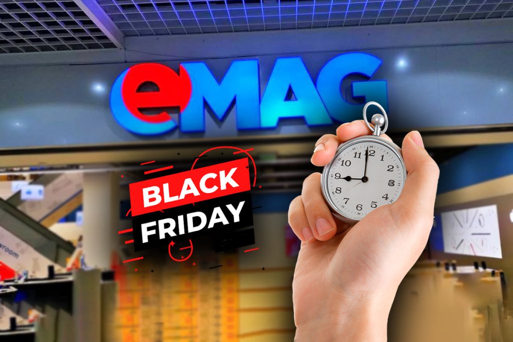 "Vezi ora exactă de start a Black Friday 2023 pe eMAG! Află cum să nu ratezi super-ofertele!"