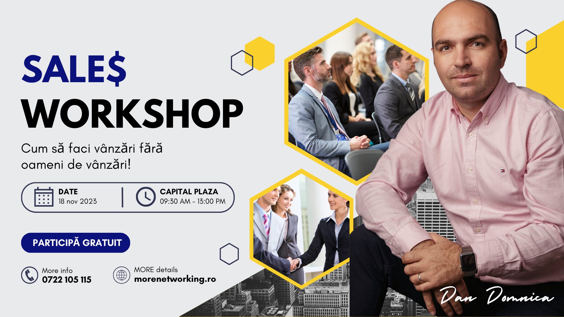 Workshop gratuit pentru antreprenori și pasionații de vânzări | PR de la A la Z